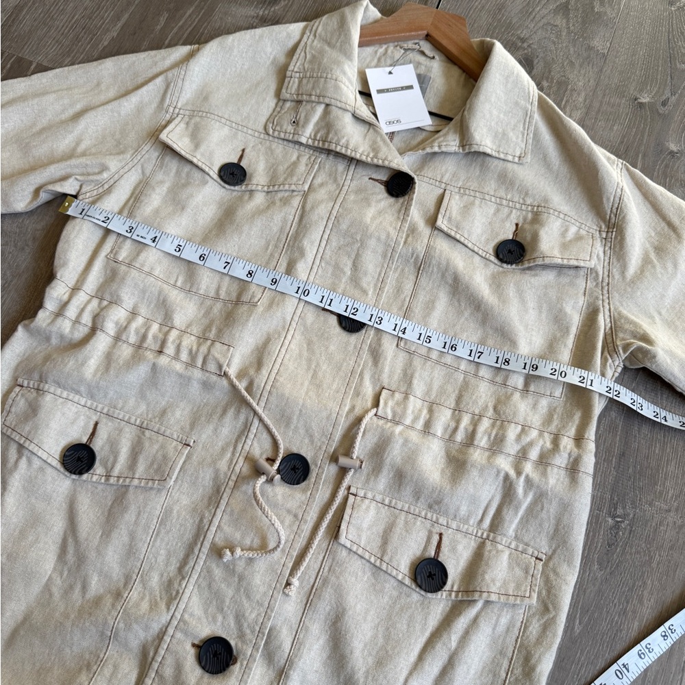 ASOS Beige Utility Jacket with Front Pockets – Size 34 – NWT - Picture 9 of 12